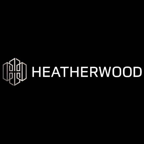 Heatherwood logo on a black background.